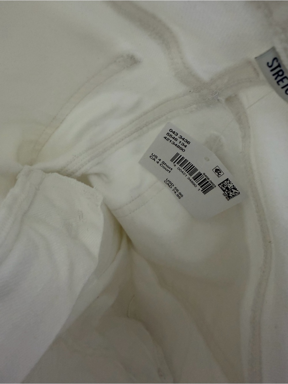 NWT AE American Eagle White Barrel Jeans Sz 4S - Picture 9 of 9